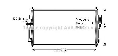 

Радиатор охлаждения двигателя Ava DN5382