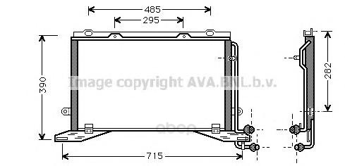 фото Pадиатор кондиционера mb w210 96-02 ava msa5268