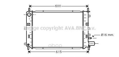 

Радиатор охлаждения двигателя Ava FD2152