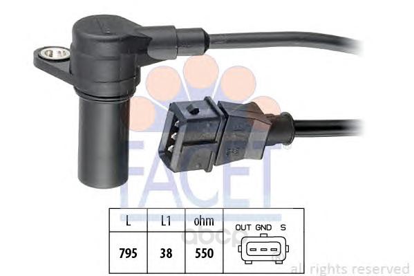

Датчик положения коленвала Opel Vectra B (36, 38, 31) Facet 90274
