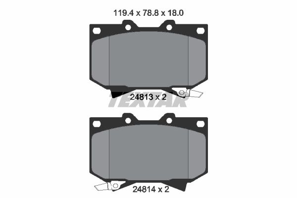 

Тормозные колодки Textar дисковые 2481301
