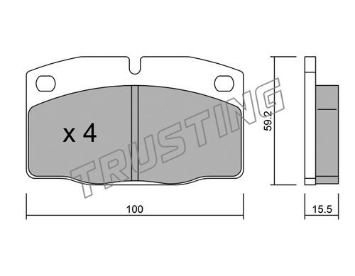 Тормозные колодки TRUSTING дисковые 0460