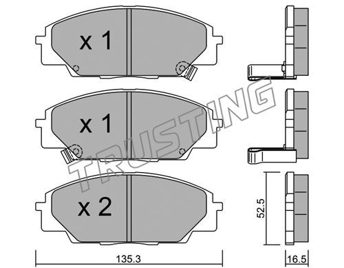 Тормозные колодки TRUSTING дисковые 4500