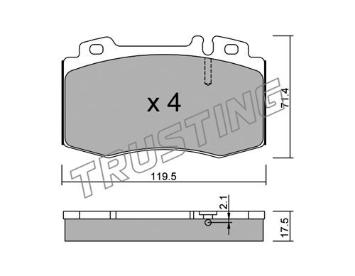 

Тормозные колодки TRUSTING дисковые 5790