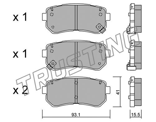 фото Комплект тормозных дисковых колодок trusting 741.0