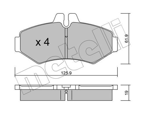 

Тормозные колодки METELLI дисковые 2205720