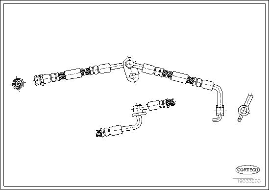фото Шланг тормозной системы corteco 19033600