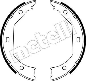 

Тормозные колодки METELLI стояночного тормоза 530017