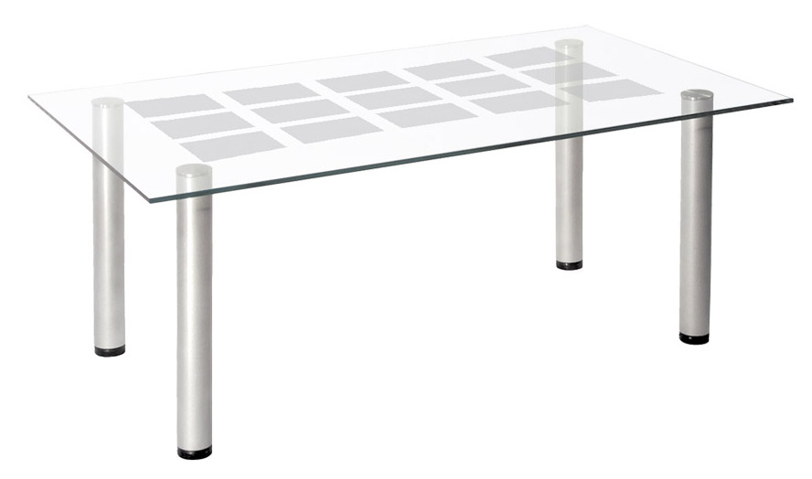 фото Журнальный столик мебелик робер 11м 2508 105х60х43 см, металлик/серебро/прозрачный