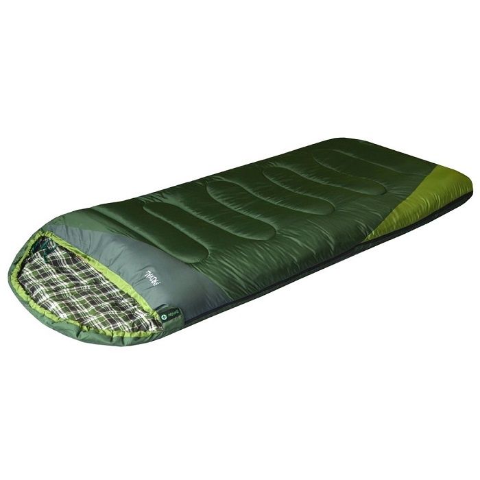 Спальный мешок Prival Степной XL, до -7°C, 220х95, зелёный, молния справа