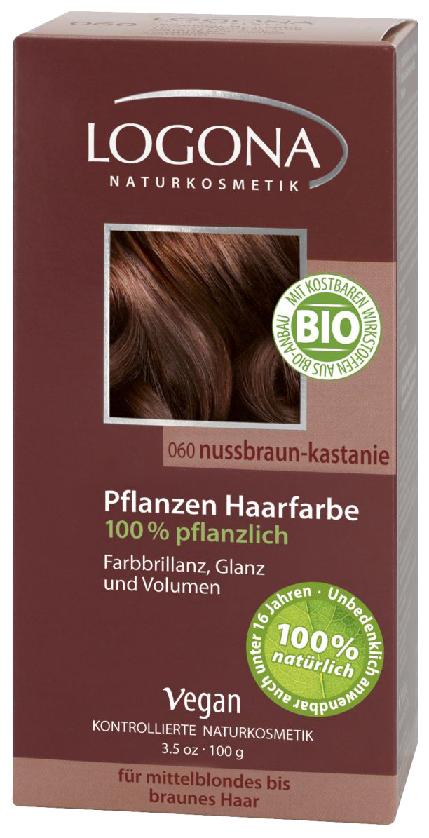 фото Краска для волос logona herbal hair color 060 орех красно-коричневый