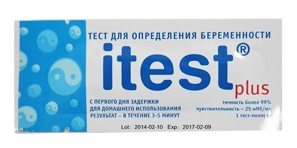 Тест-полоска для определения беременности I-test plus 1 шт.