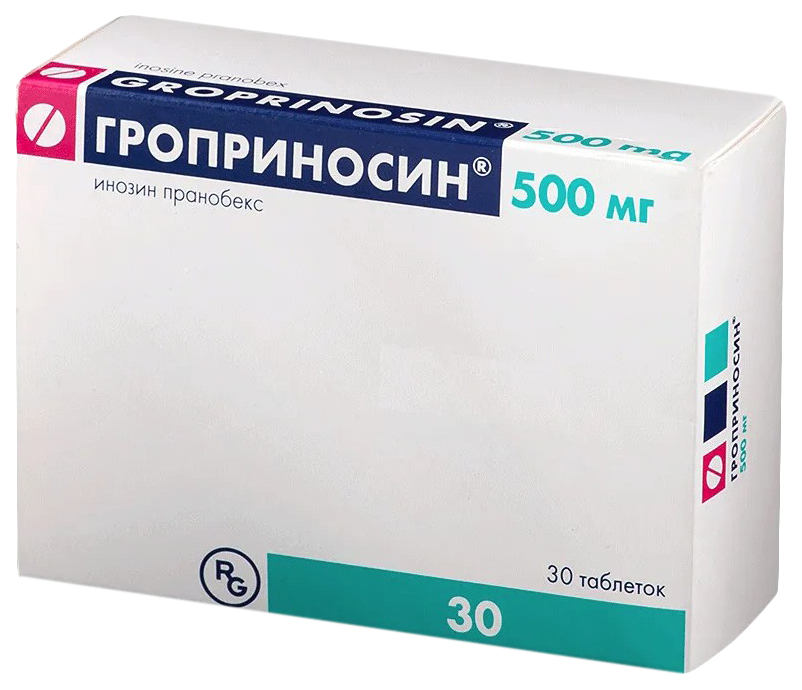 Купить Гроприносин таблетки 500 мг 30 шт., Gedeon Richter