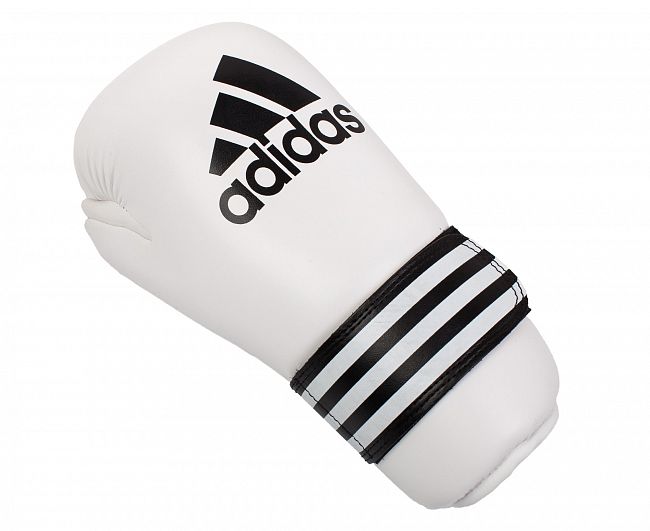 фото Боксерские перчатки adidas semi contact gloves синие/черные/белые, 8 унций