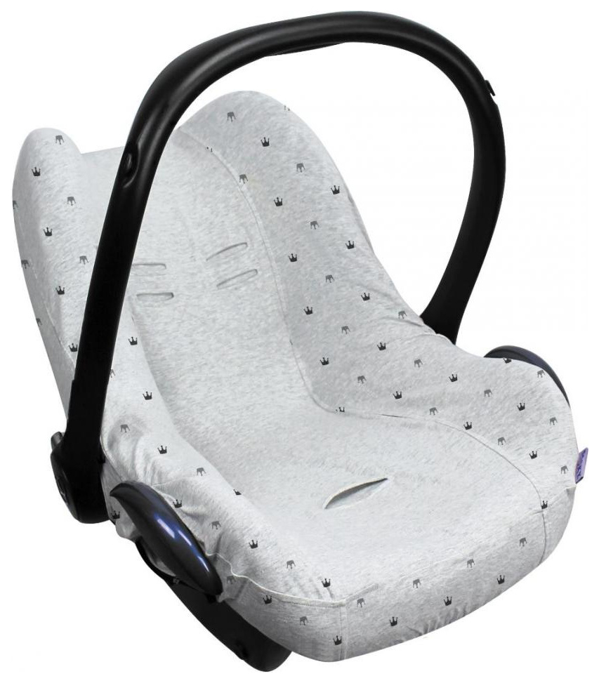 фото Чехол в автокресло xplorys dooky seat cover light grey crowns