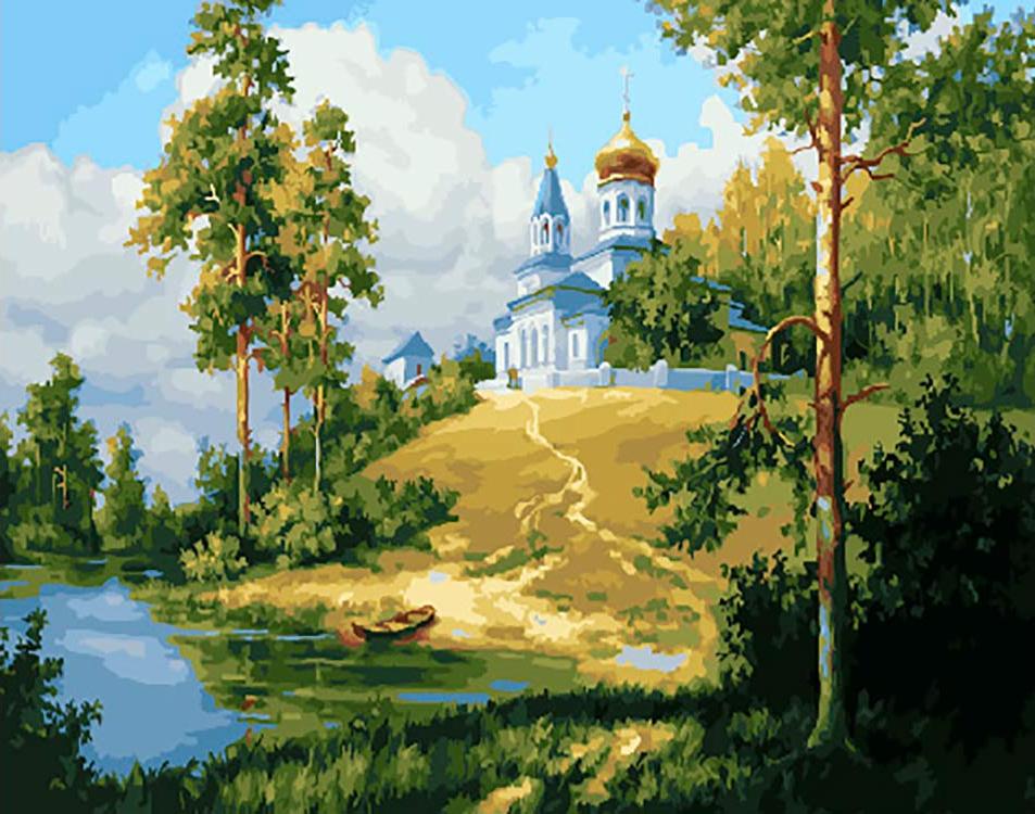 

Картина по номерам Paintboy Храм на холме, 40x50 см, Храм на холме
