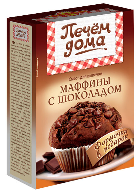 

Смесь для выпечки и формочки Печем дома маффины с шоколадом 250 г