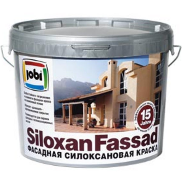фото Краски для наружных работ jobi siloxanfassad фасадная силоксановая 10л 17404