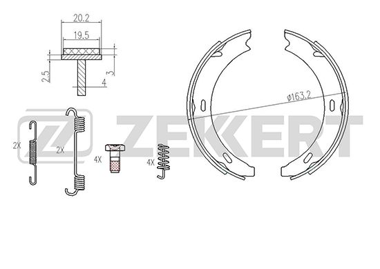 

Комплект тормозных колодок ZEKKERT BK-4440