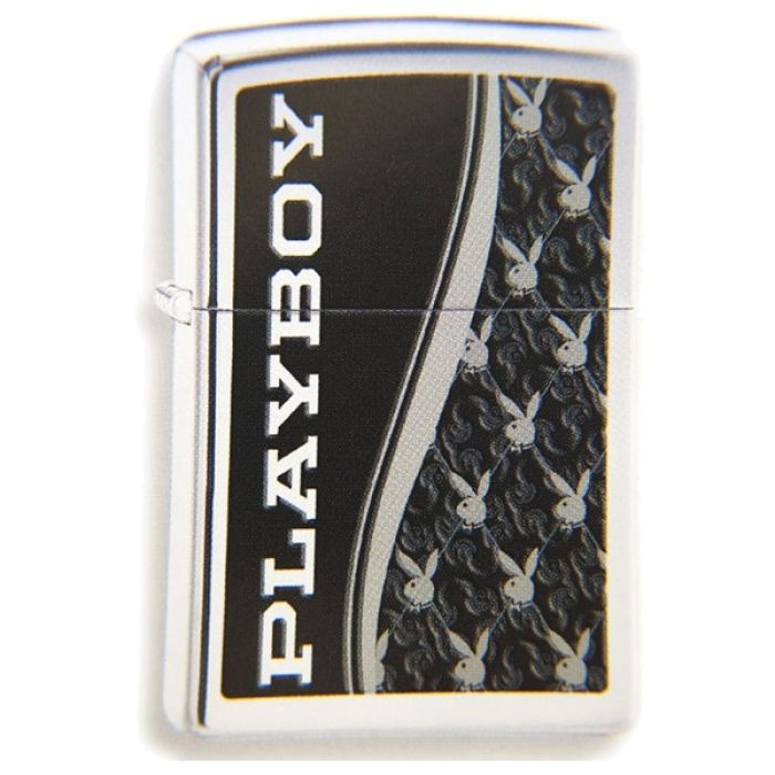 

Бензиновая зажигалка Zippo Playboy Luxury High Polish Chrome, Серебристый;черный, Playboy Luxury