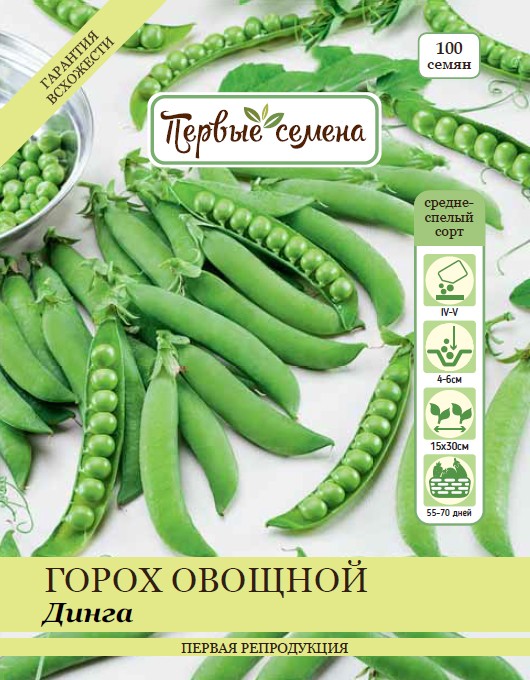 

Семена овощей Первые семена Горох овощной Динга, 25 г