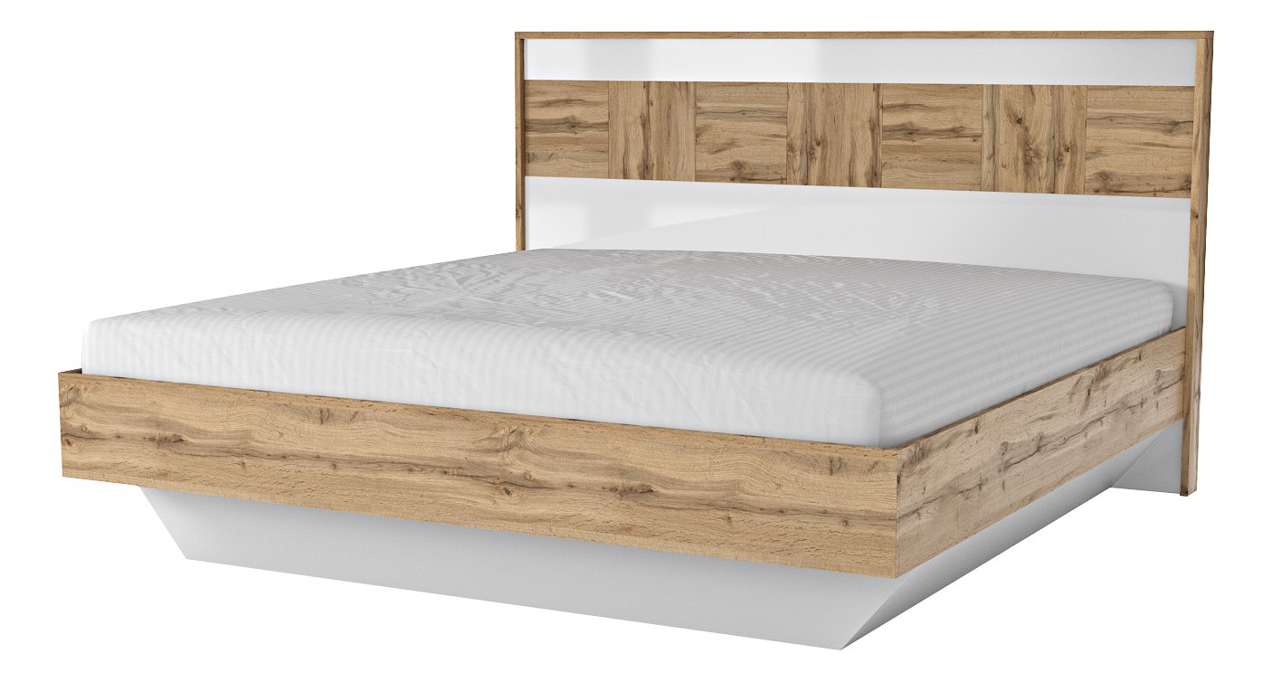 Кровать двуспальная МФ Мелания Аризона 2708 180х200 см, коричневый/белый