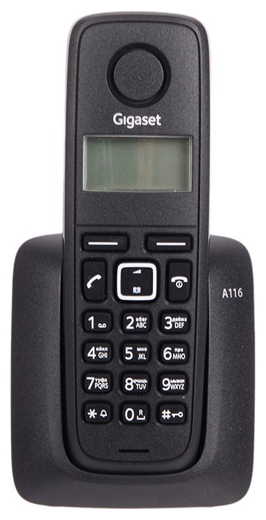 

DECT телефон Gigaset A116 черный, A116