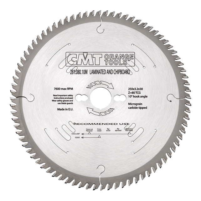 

Пильный диск 250x30x3,2/2,2 10 TCG Z=80 281.080.10M, диск по дереву для дисковых пил 281.080.10M