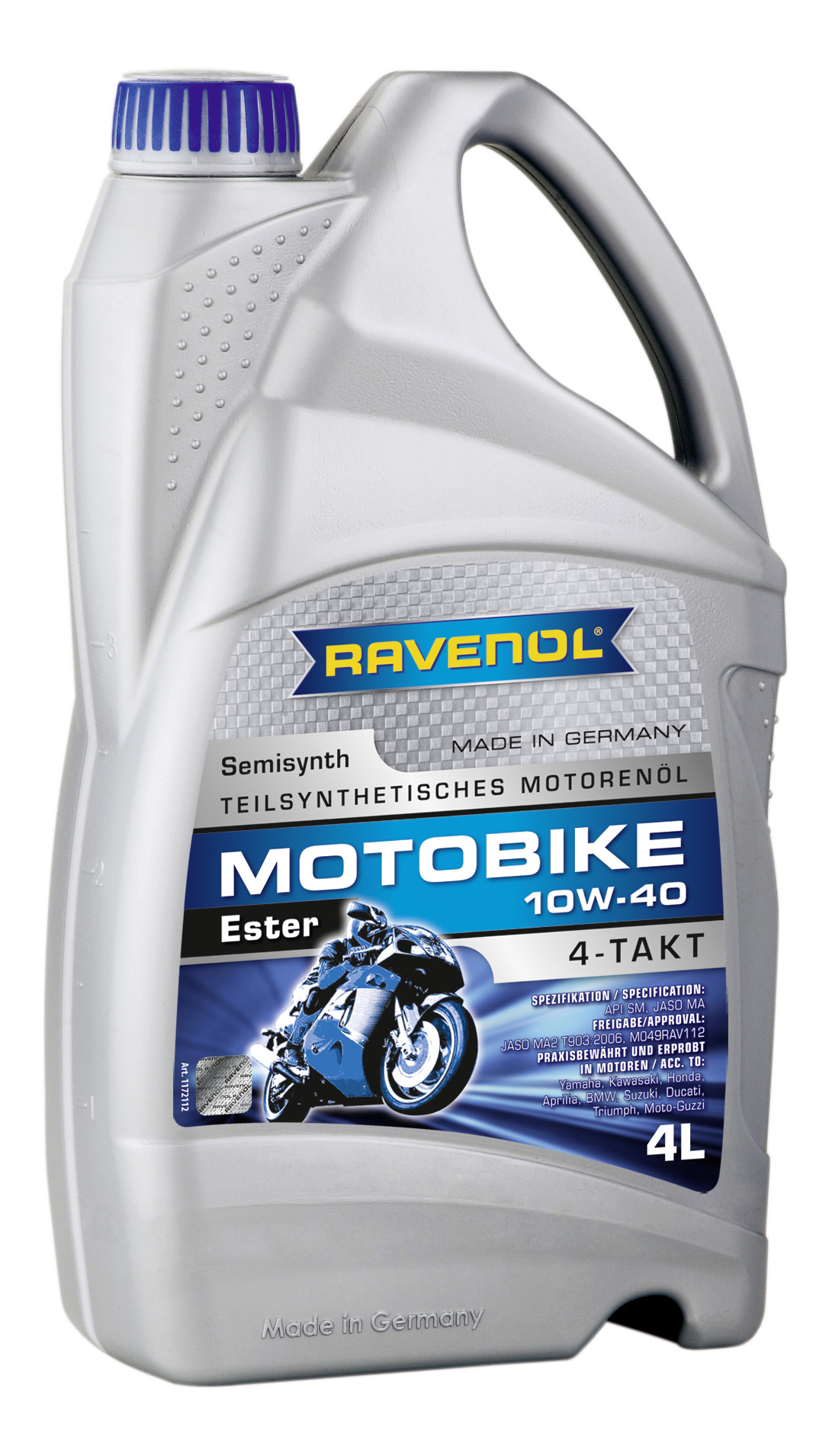 фото Моторное масло ravenol motobike 4-t ester 10w-40 4л