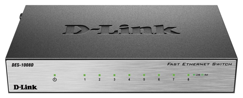 фото Коммутатор d-link des-1008d/l2a/l2b black