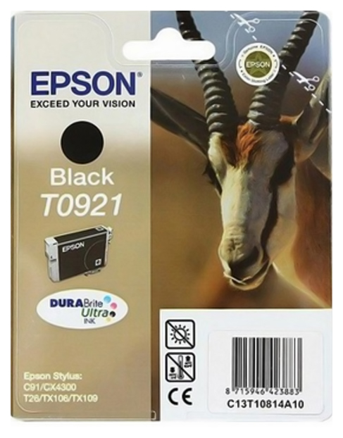

Картридж для струйного принтера Epson C13T10814A10, черный, оригинал, t1081