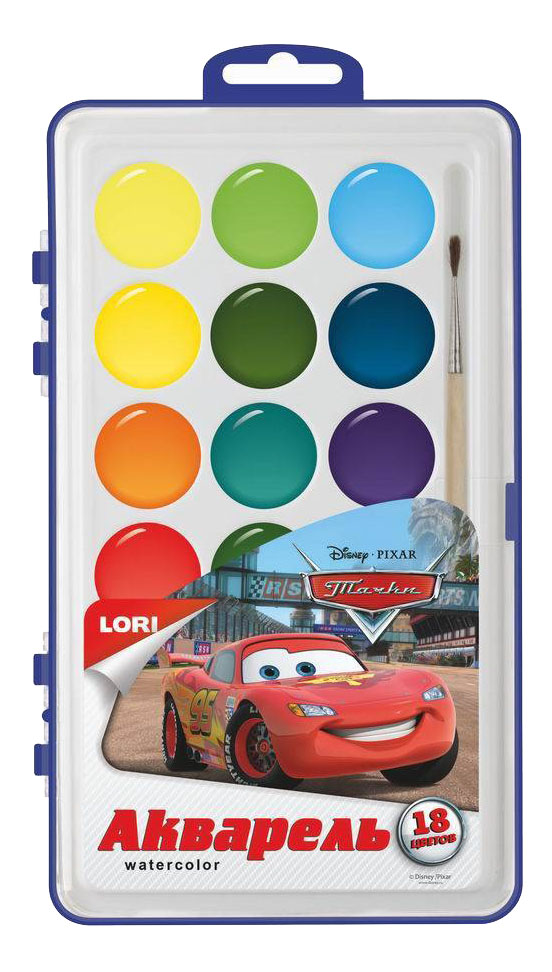 

Акварель Lori Disney Тачки 18 цв, disney Тачки 18 цветов