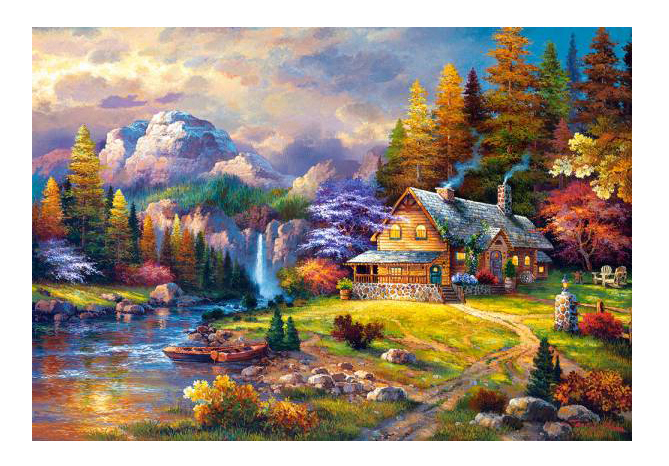 

Пазл Castorland 1500 деталей, Домик в горах