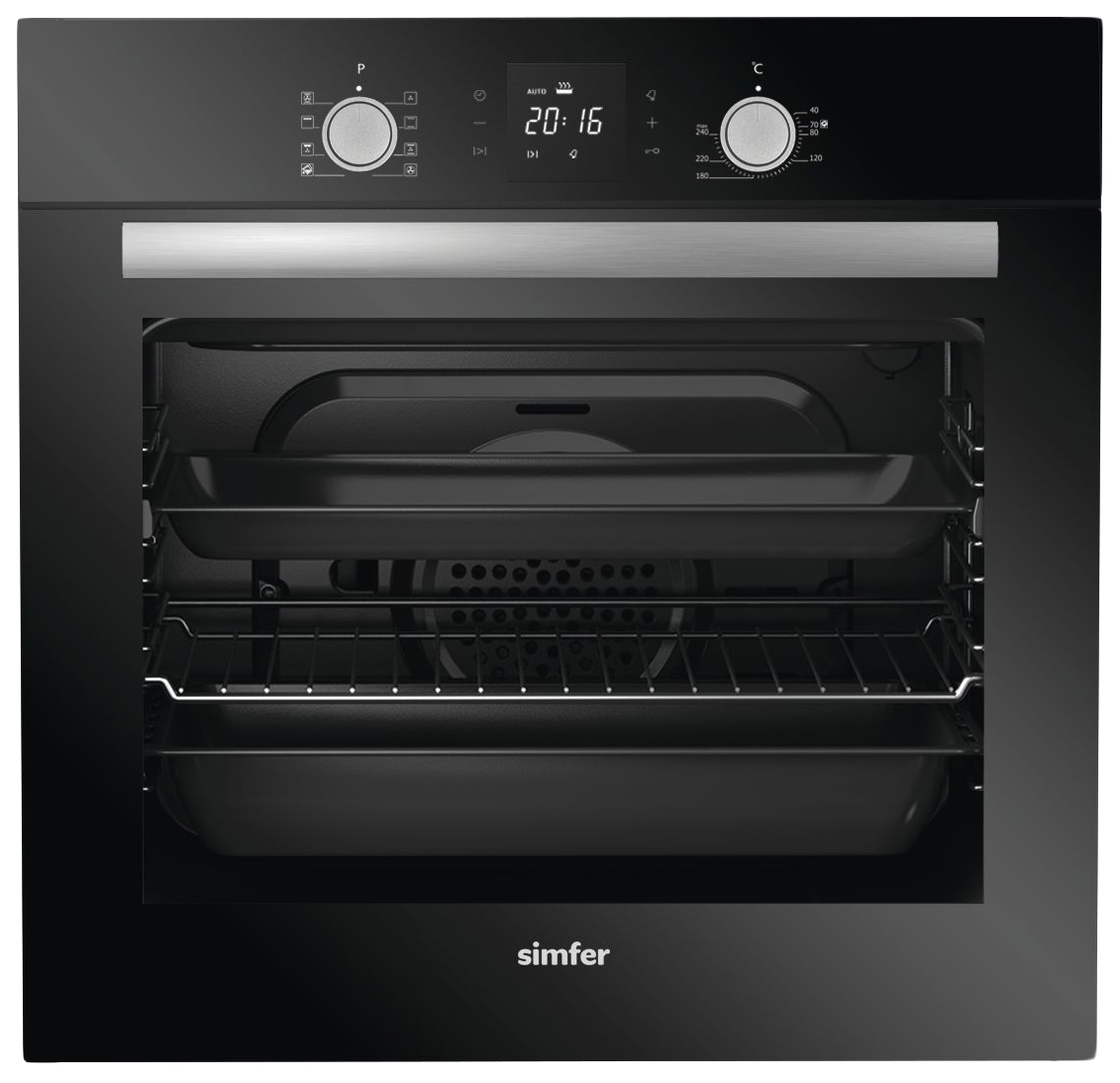 фото Встраиваемый электрический духовой шкаф simfer b6es68011 black