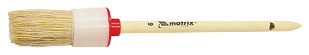 Круглая кисть MTX 82082 щётка банная массажная из натуральной щетины с ручкой гладкая