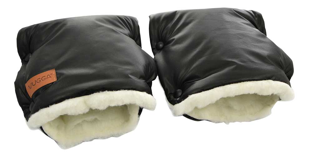 Муфта-рукавички на коляску VUGGA зимняя Black AW18-19 матрасик в коляску altabebe lifeline polyester 3d mesh black