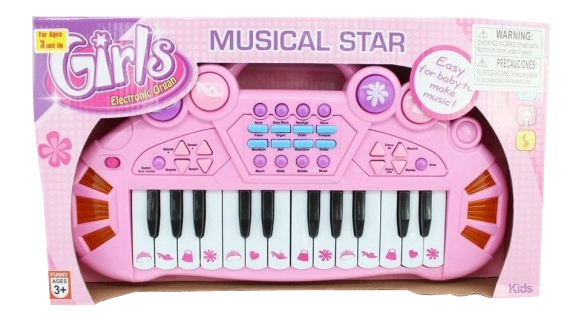 Игрушечный синтезатор Musical Star розовый Б29965 Shenzhen Toys