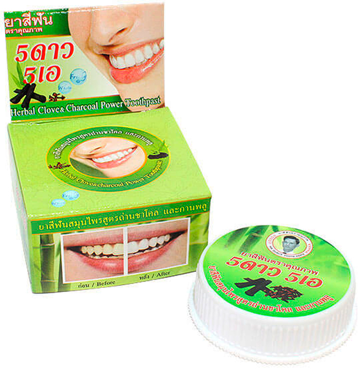 фото Зубная паста 5 star cosmetic отбеливающая с углем бамбука 25 г
