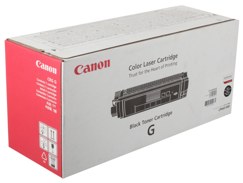 

Тонер для лазерного принтера Canon CRG-G Bk черный, оригинал, CRG-G Bk