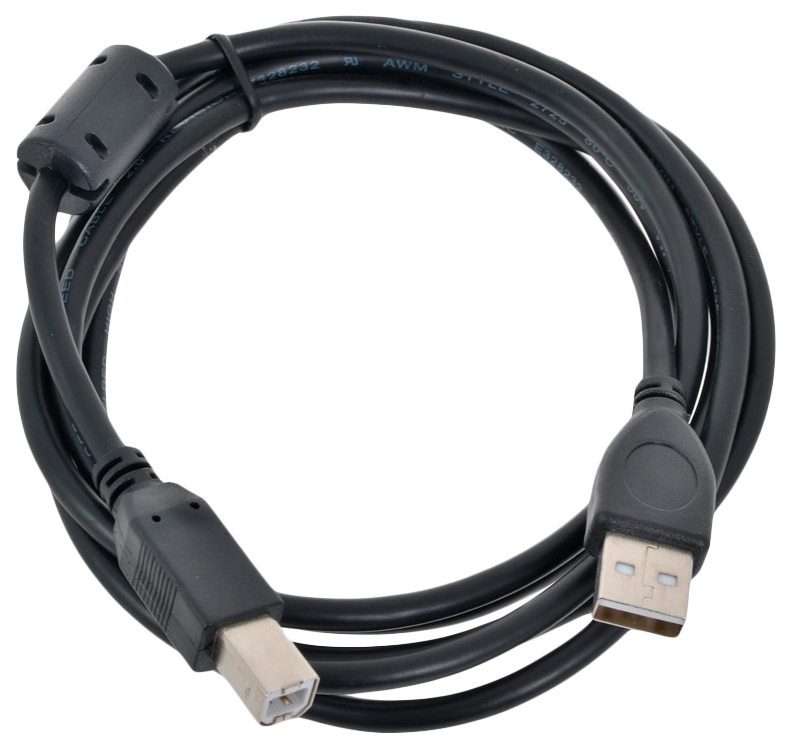 фото Кабель gembird usb a-usb b, m-m 1,8м black (ccf-usb2-ambm-6)