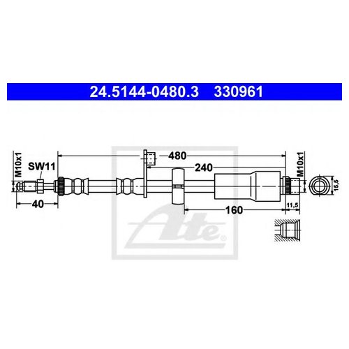 фото Шланг тормозной системы ate 24517001613