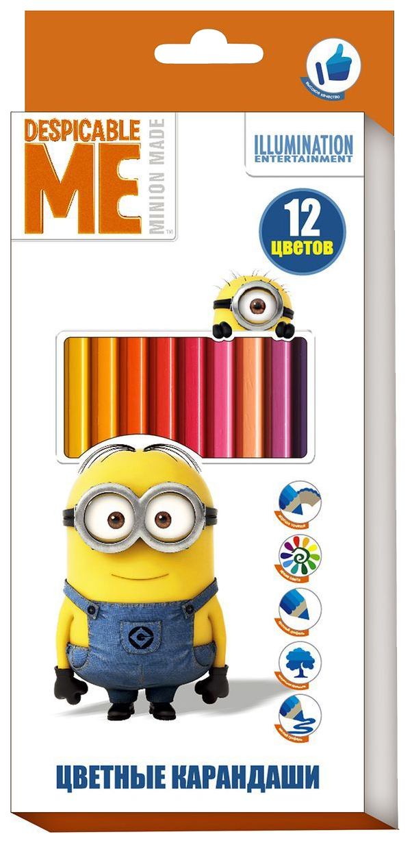 

Карандаши цветные Росмэн Minions 12 цветов, Minions