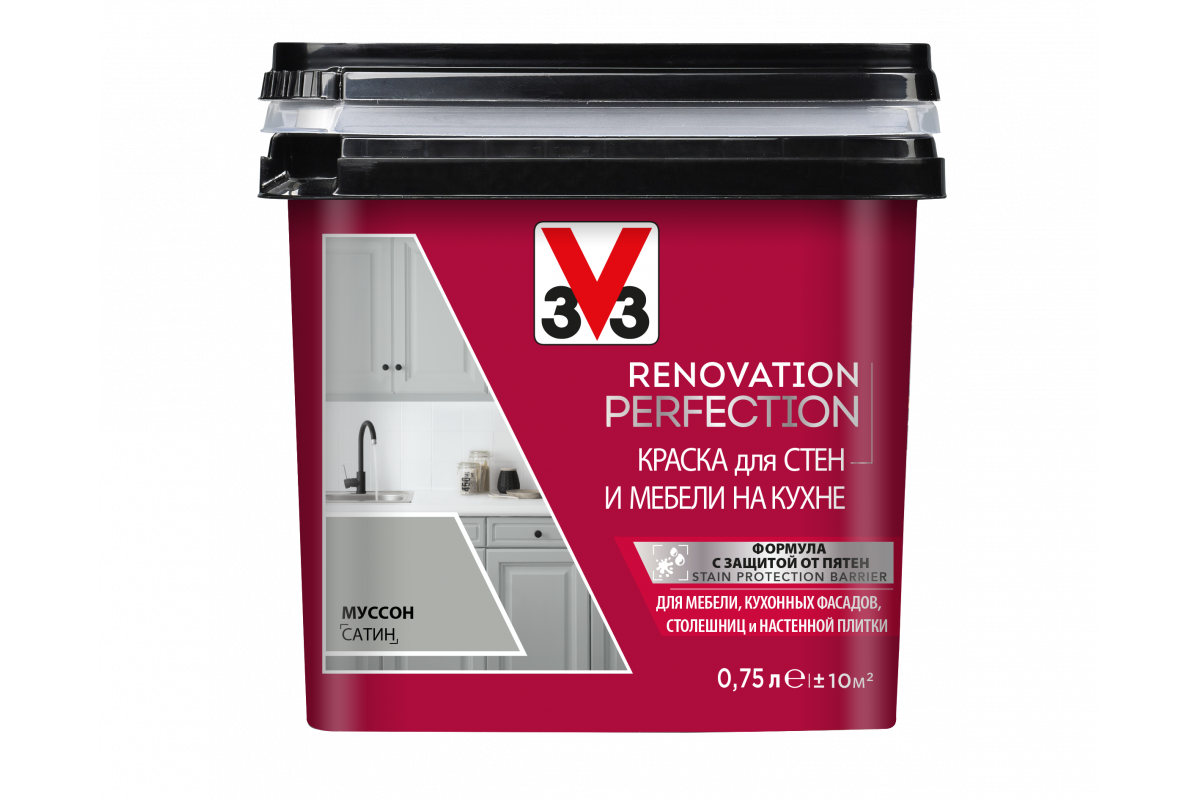 Краска V33 Renovation Perfection муссон 075 л 3827₽