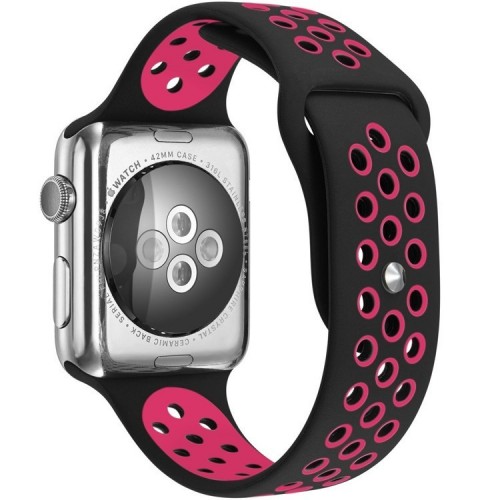 

Ремешок Sport Style для Apple Watch 38-40mm Black-Pink