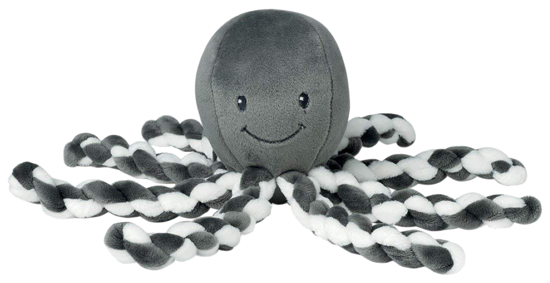 

Игрушка мягкая Nattou Soft toy (Наттоу) Lapidou Octopus Осьминог anthracite-white 878739