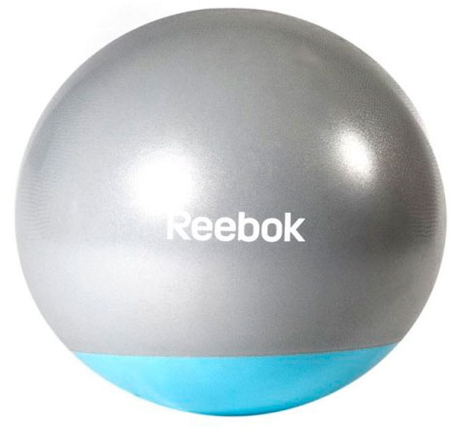 фото Гимнастический мяч reebok gym ball двухцветный 75 см серо-голубой