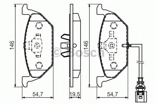 

Комплект тормозных колодок BOSCH 0986494524