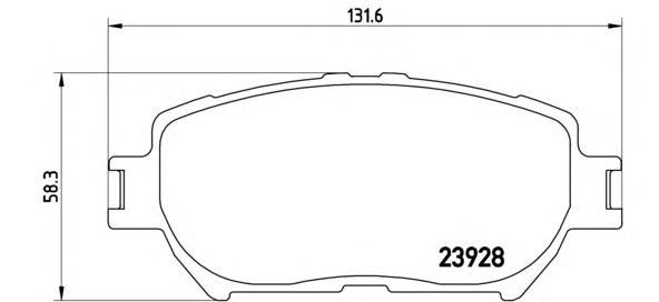 Комплект тормозных колодок Brembo P83062