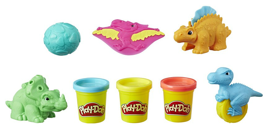 фото Набор для лепки из пластилина play-doh hasbro малыши-динозаврики