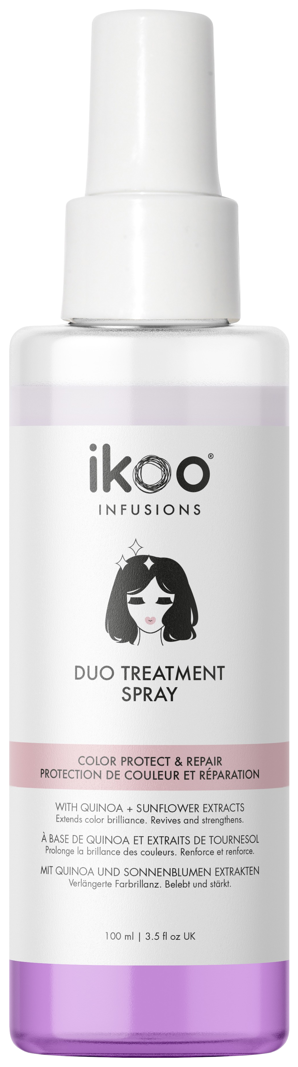 фото Спрей для волос ikoo duo treatment spray - color protect & repair 100 мл